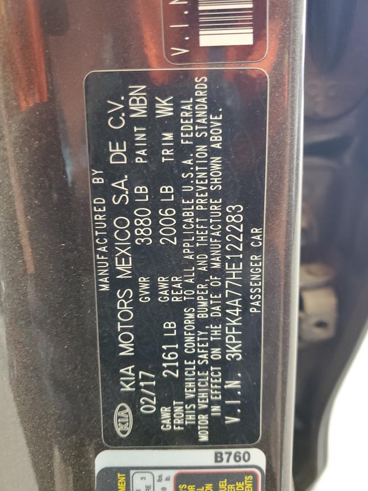 2017 Kia Forte Lx VIN: 3KPFK4A77HE122283 Lot: 82195215