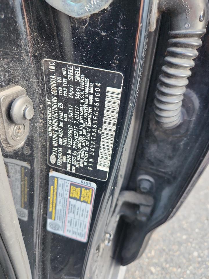 2015 Kia Sorento Lx VIN: 5XYKT3A63FG560604 Lot: 85525915