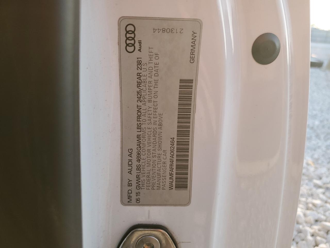 2015 Audi A5 Premium Plus VIN: WAUMFAFR4FA062464 Lot: 87402845