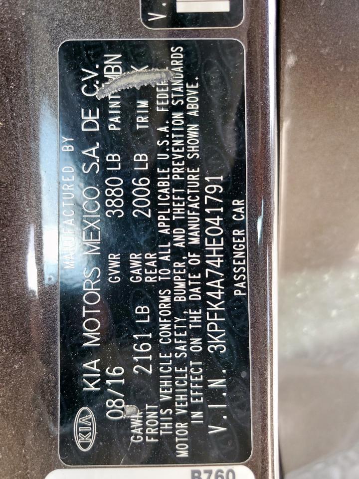 2017 Kia Forte Lx VIN: 3KPFK4A74HE041791 Lot: 82305795