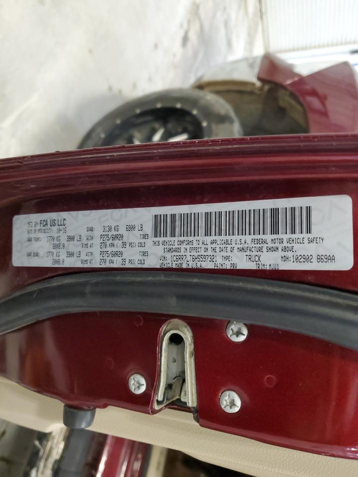 2017 Ram 1500 Slt VIN: 1C6RR7LT6HS597321 Lot: 87412305