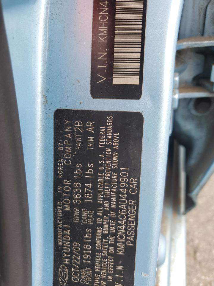 2010 Hyundai Accent Gls VIN: KMHCN4AC6AU449901 Lot: 85784025