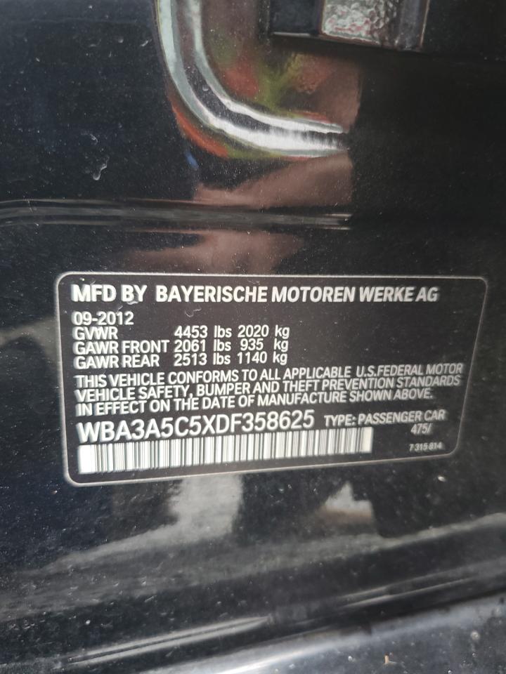 2013 BMW 328 I VIN: WBA3A5C5XDF358625 Lot: 85341965