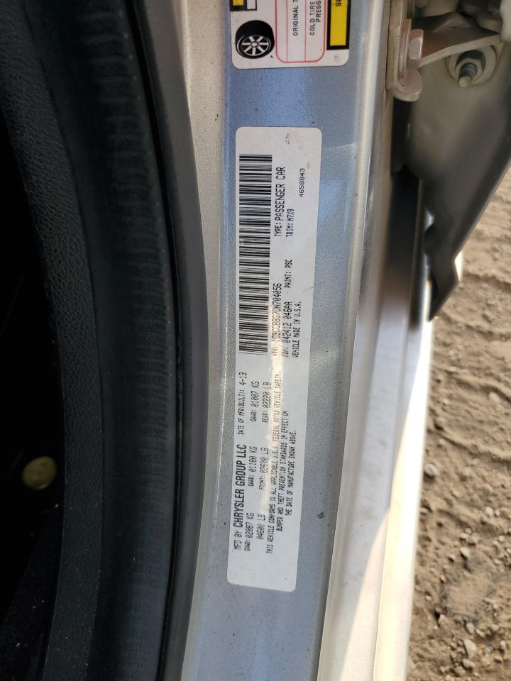 2013 Chrysler 200 Touring VIN: 1C3CCBBG7DN704056 Lot: 81915575