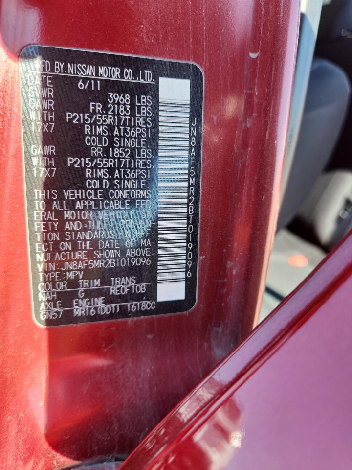 2011 Nissan Juke S VIN: JN8AF5MR2BT019096 Lot: 85074055