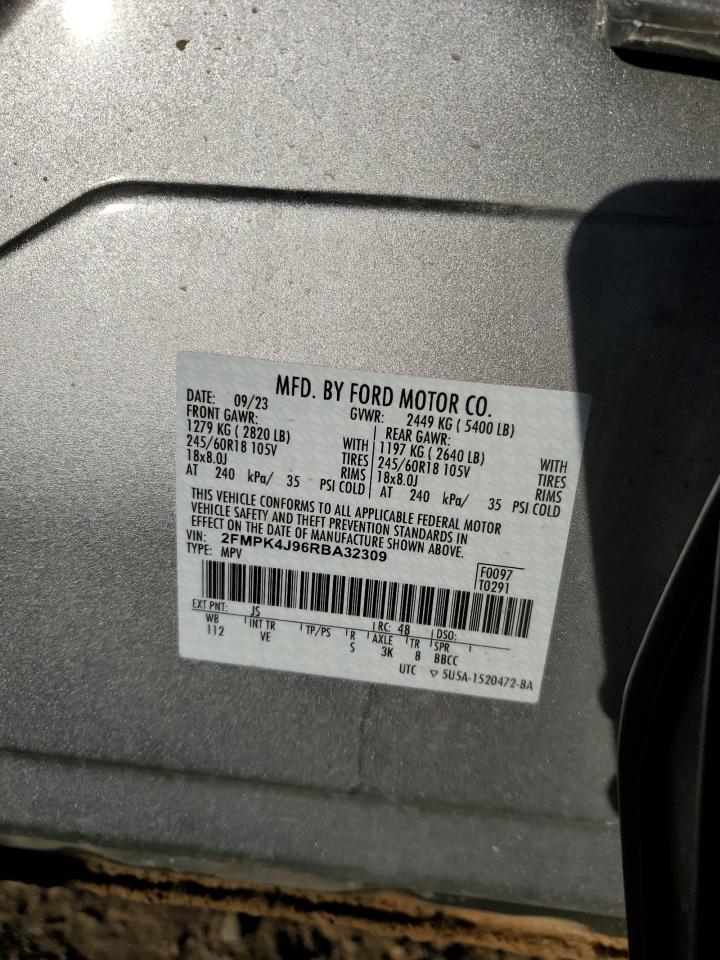 2024 Ford Edge Sel VIN: 2FMPK4J96RBA32309 Lot: 86729715