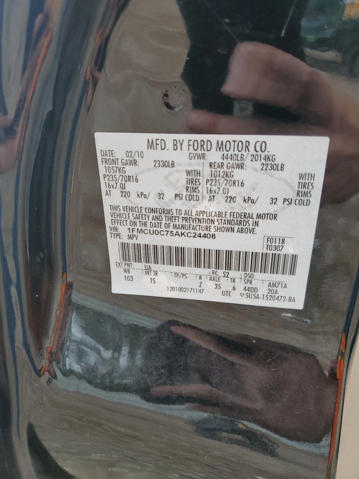 2010 Ford Escape Xls VIN: 1FMCU0C75AKC24408 Lot: 82497505