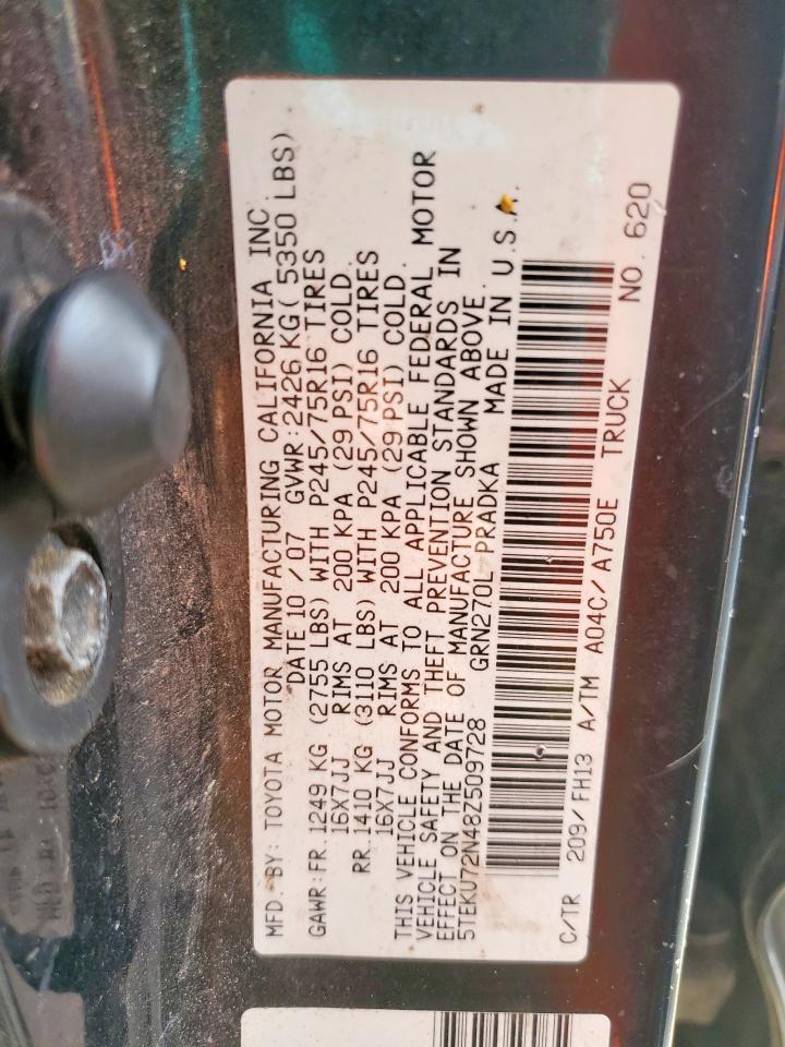 2008 Toyota Tacoma Double Cab Prerunner Long Bed VIN: 5TEKU72N48Z509728 Lot: 85883225