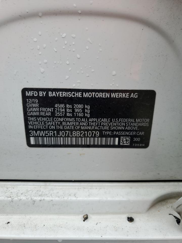 2020 BMW 330I VIN: 3MW5R1J07L8B21079 Lot: 84634025