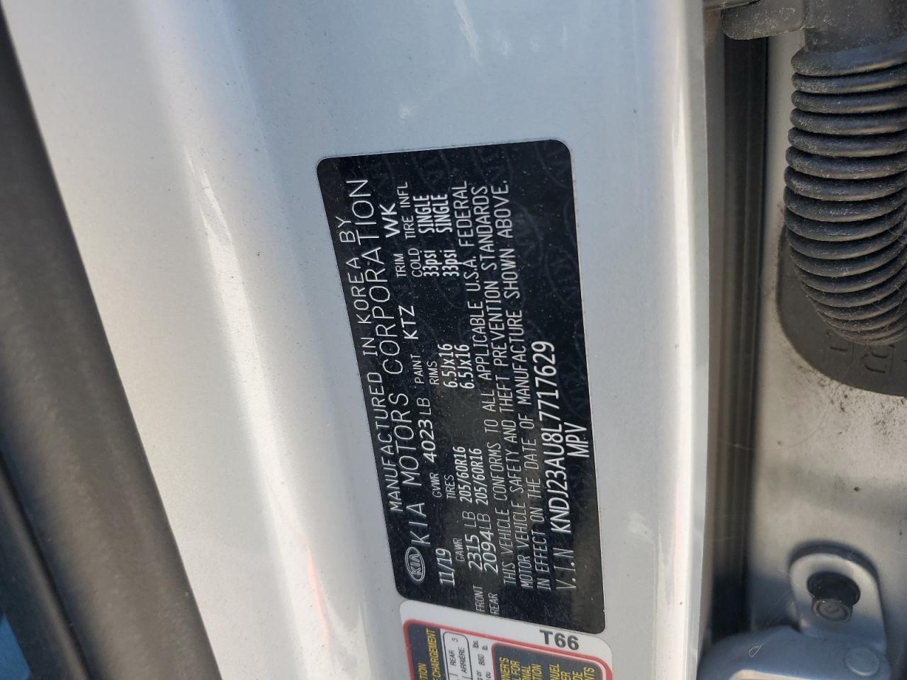 2020 Kia Soul Lx VIN: KNDJ23AU8L7717629 Lot: 86487055