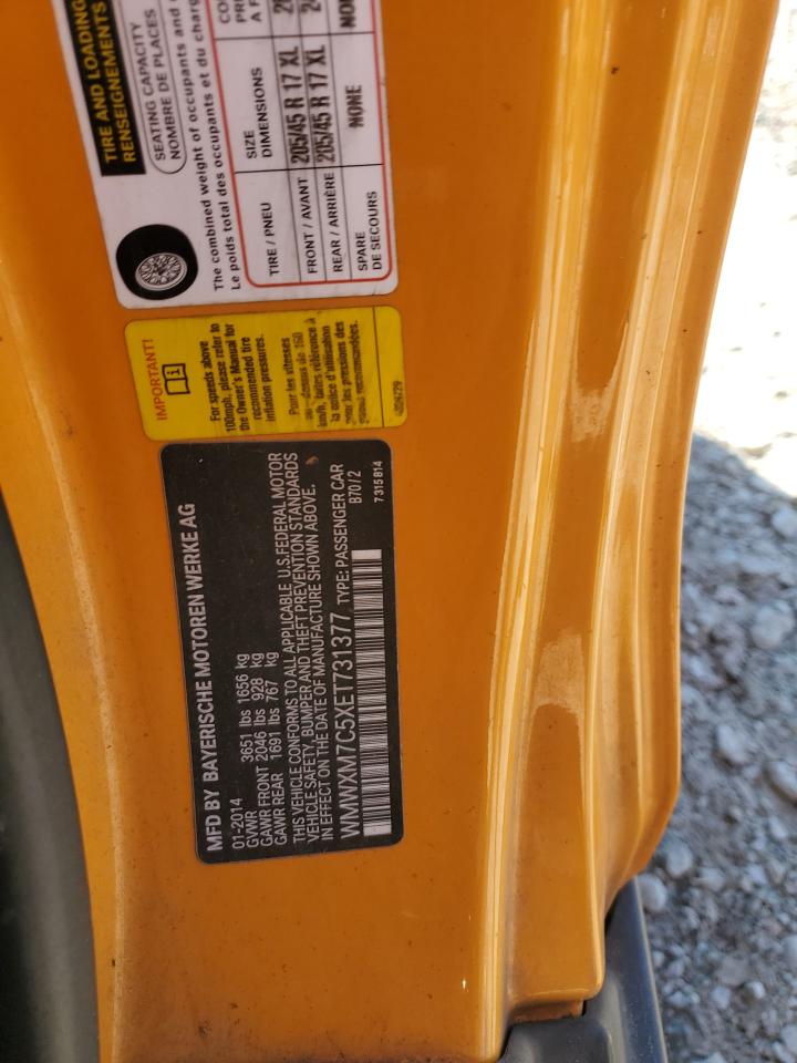 2014 Mini Cooper S VIN: WMWXM7C5XET731377 Lot: 82336755