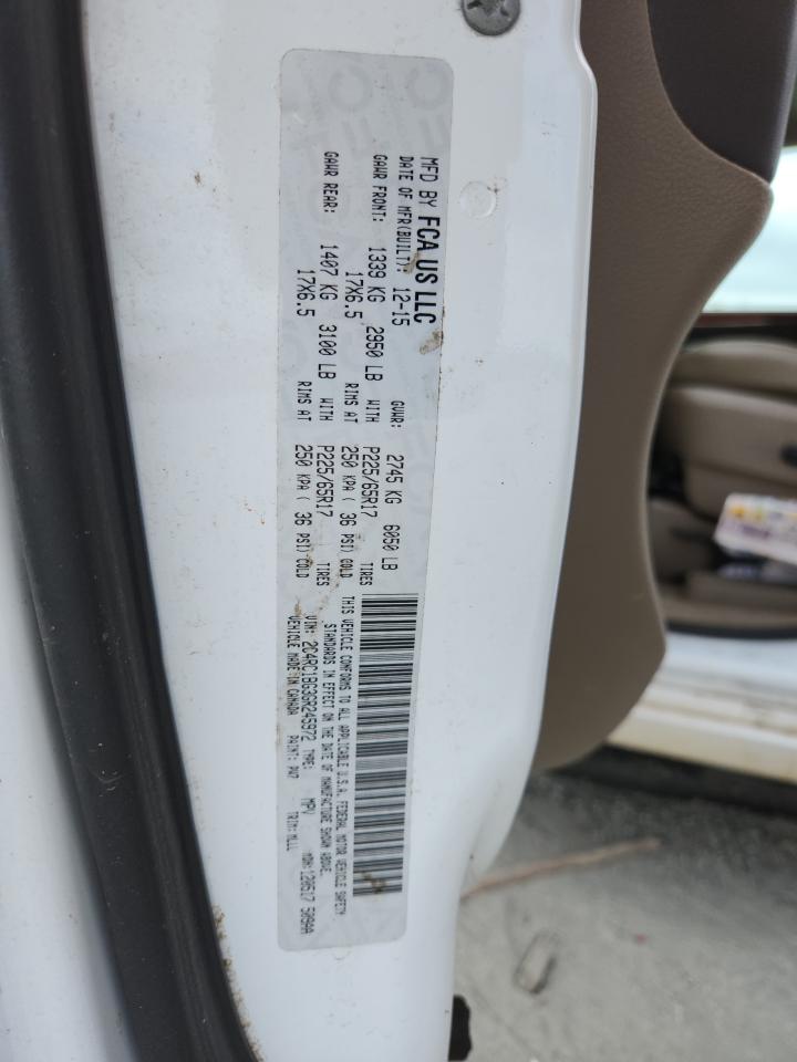 2016 Chrysler Town & Country Touring VIN: 2C4RC1BG3GR245972 Lot: 85010995