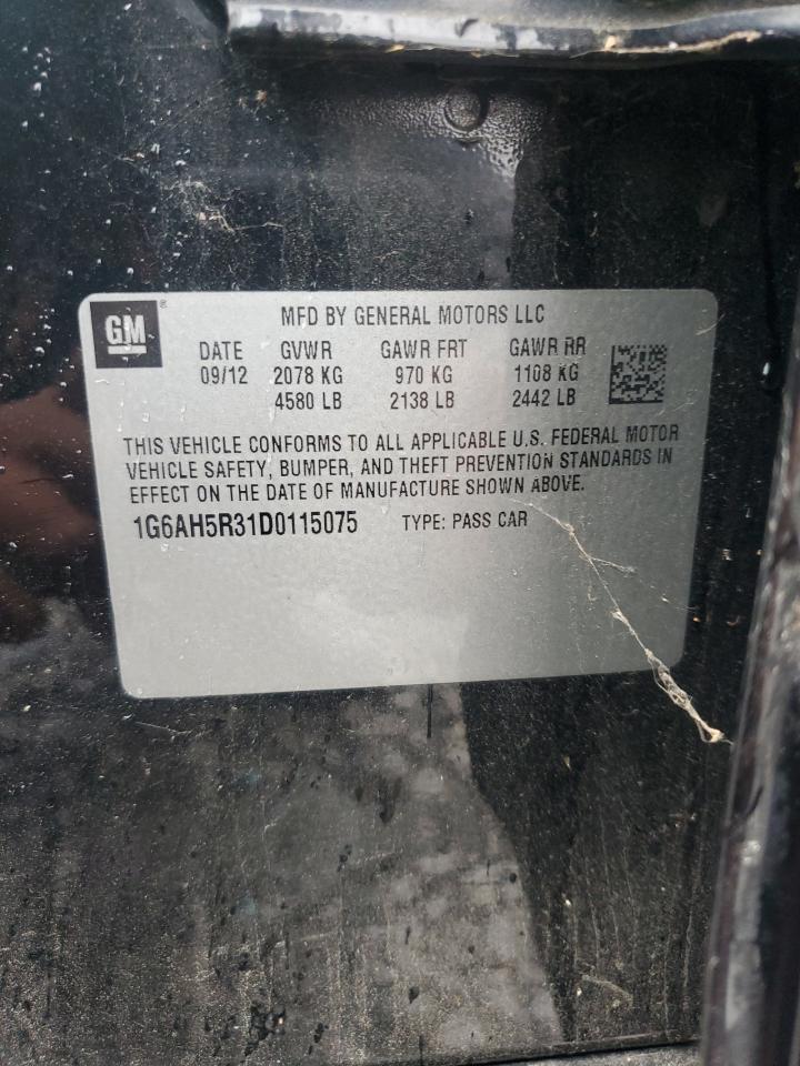 2013 Cadillac Ats Luxury VIN: 1G6AH5R31D0115075 Lot: 82784105