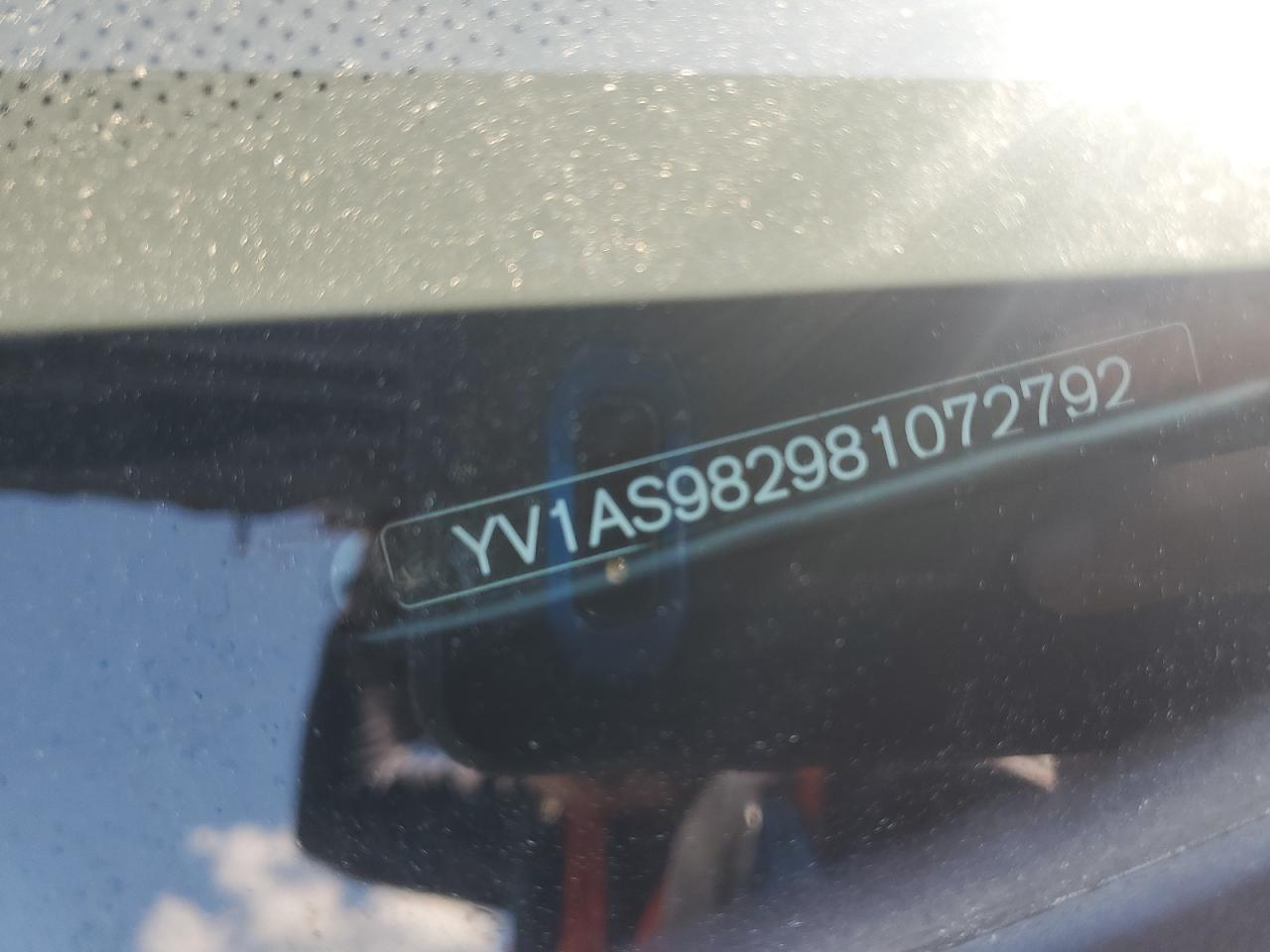 2008 Volvo S80 3.2 VIN: YV1AS982981072792 Lot: 86068285