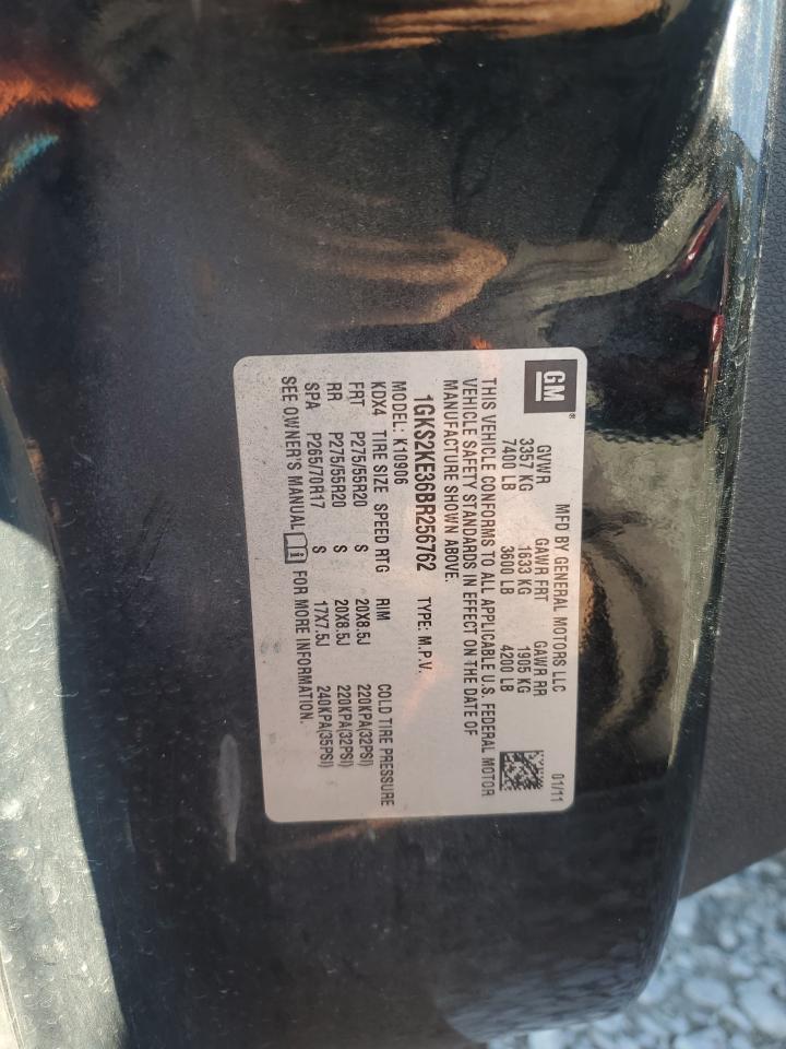 2011 GMC Yukon Xl K1500 Slt VIN: 1GKS2KE36BR256762 Lot: 85321175