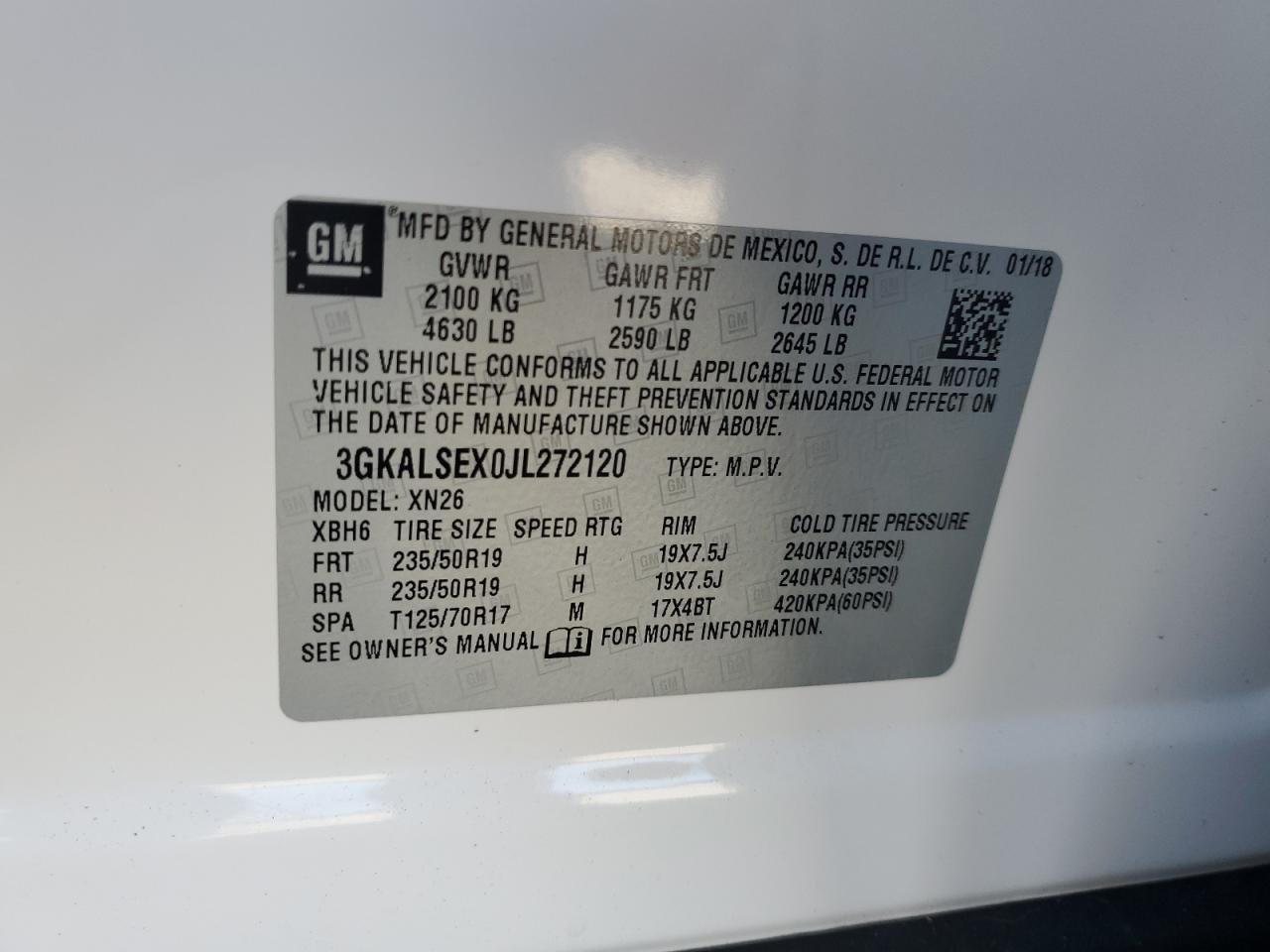 2018 GMC Terrain Denali VIN: 3GKALSEX0JL272120 Lot: 82287365