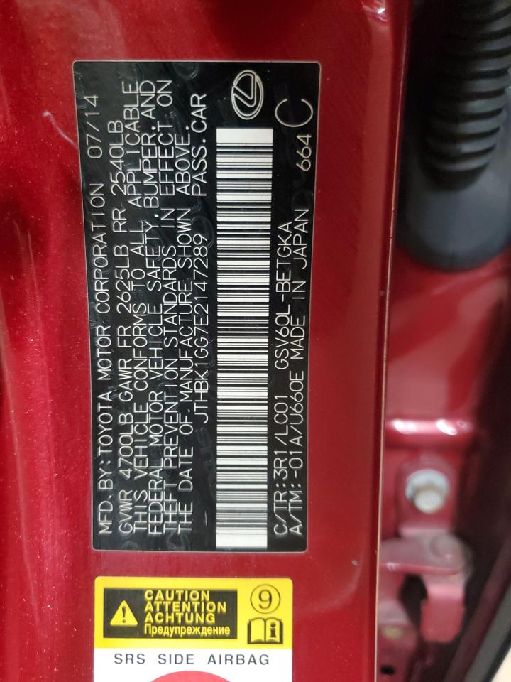 2014 Lexus Es 350 VIN: JTHBK1GG7E2147289 Lot: 82330645