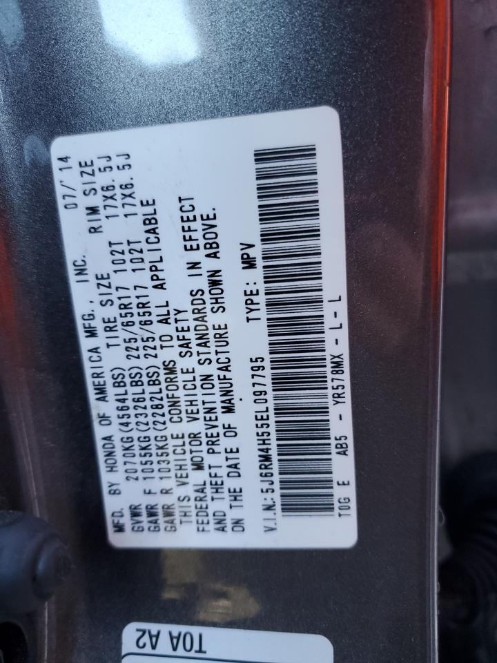 2014 Honda Cr-V Ex VIN: 5J6RM4H55EL097795 Lot: 87243945