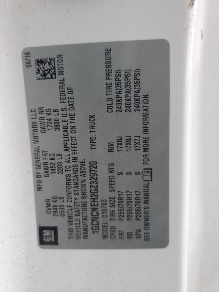 2016 Chevrolet Silverado C1500 VIN: 1GCNCNEH2GZ329720 Lot: 85571645