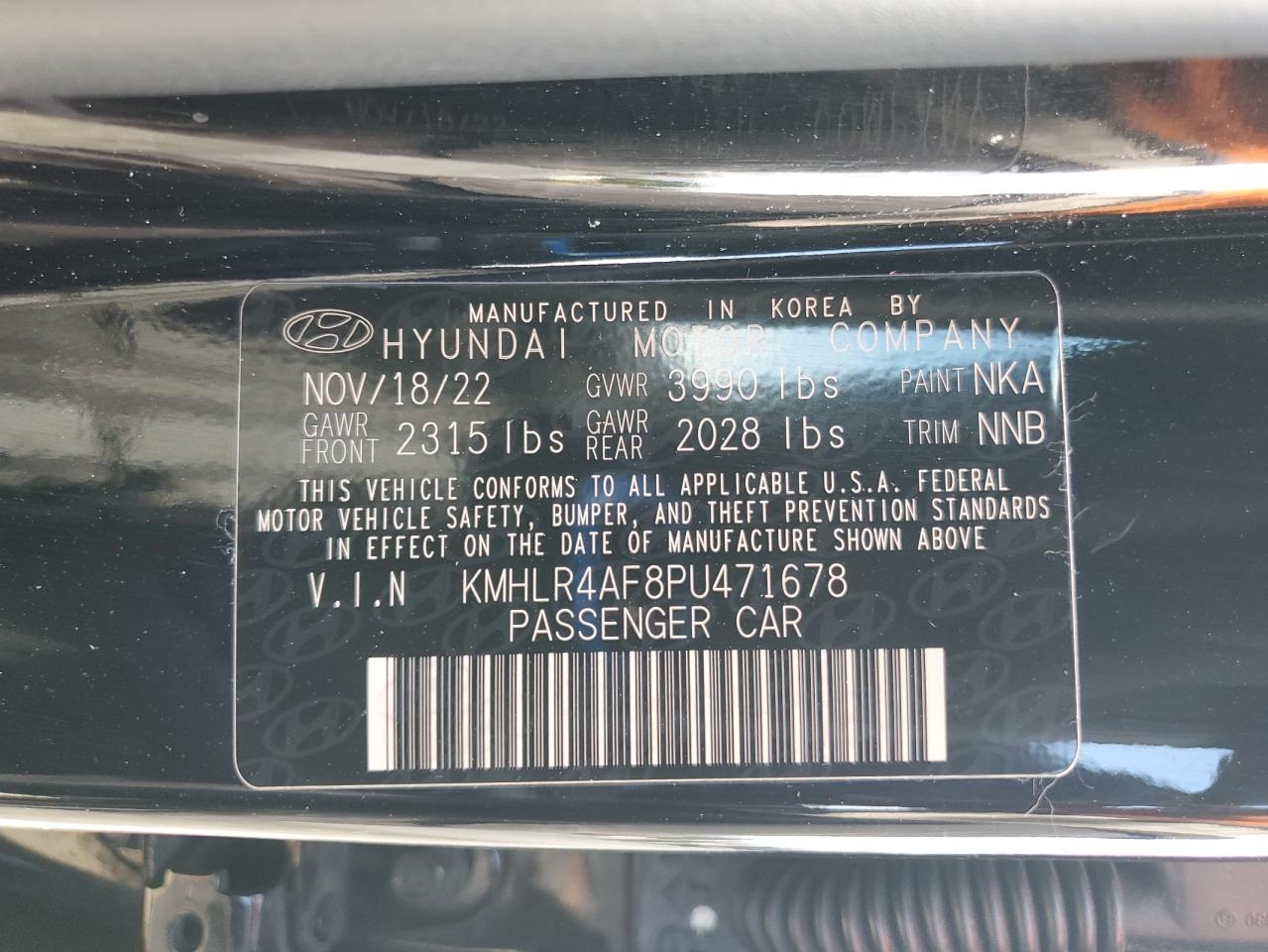 2023 Hyundai Elantra N Line VIN: KMHLR4AF8PU471678 Lot: 82368895