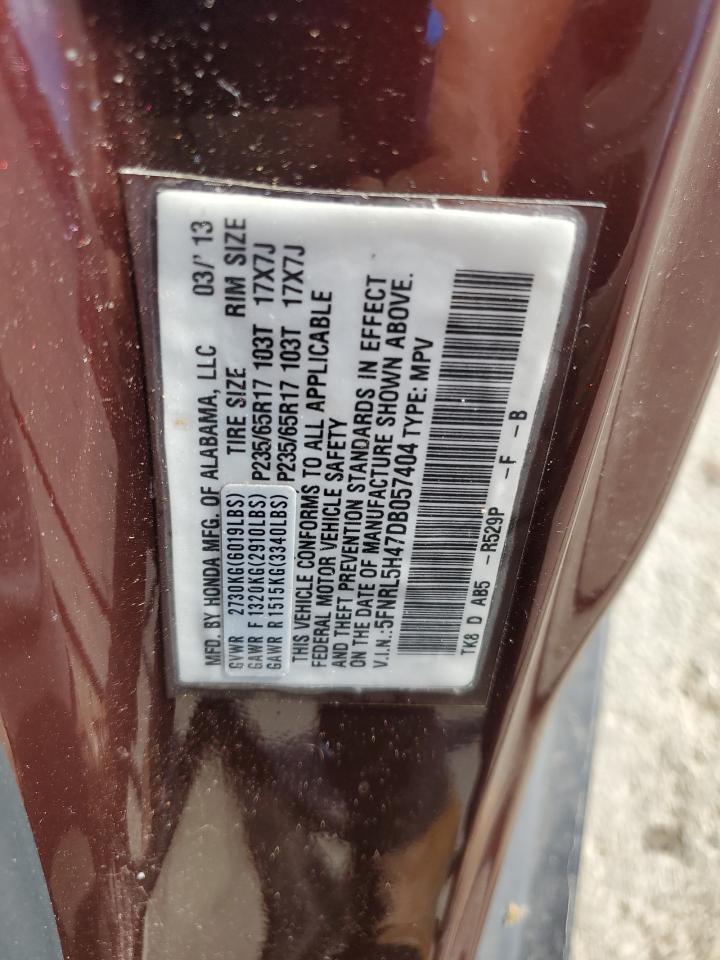 2013 Honda Odyssey Ex VIN: 5FNRL5H47DB057404 Lot: 85564315