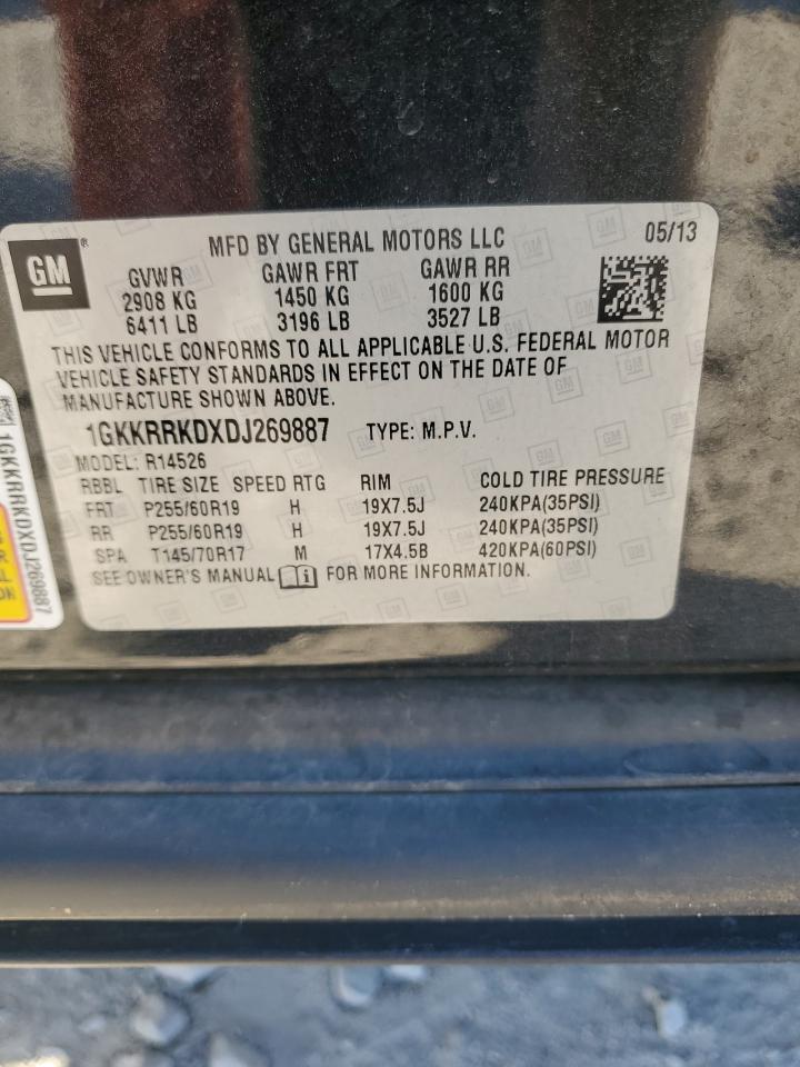 2013 GMC Acadia Slt-1 VIN: 1GKKRRKDXDJ269887 Lot: 84477505