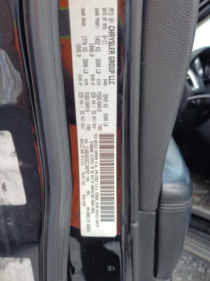 2012 Dodge Durango Crew VIN: 1C4RDHDG9CC108797 Lot: 85138195