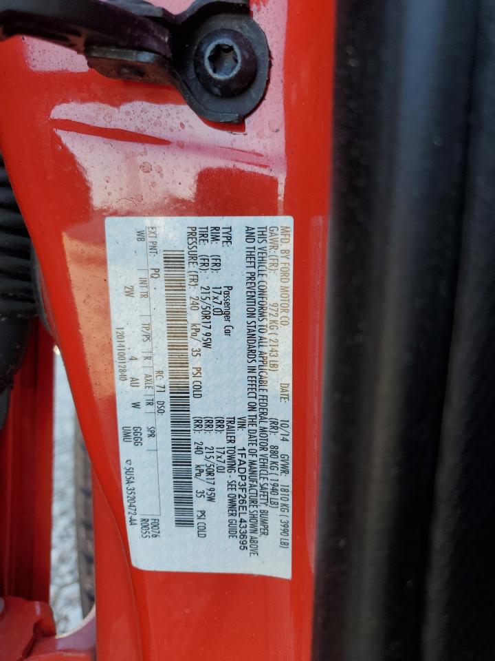 2014 Ford Focus Se VIN: 1FADP3F26EL433695 Lot: 82422855