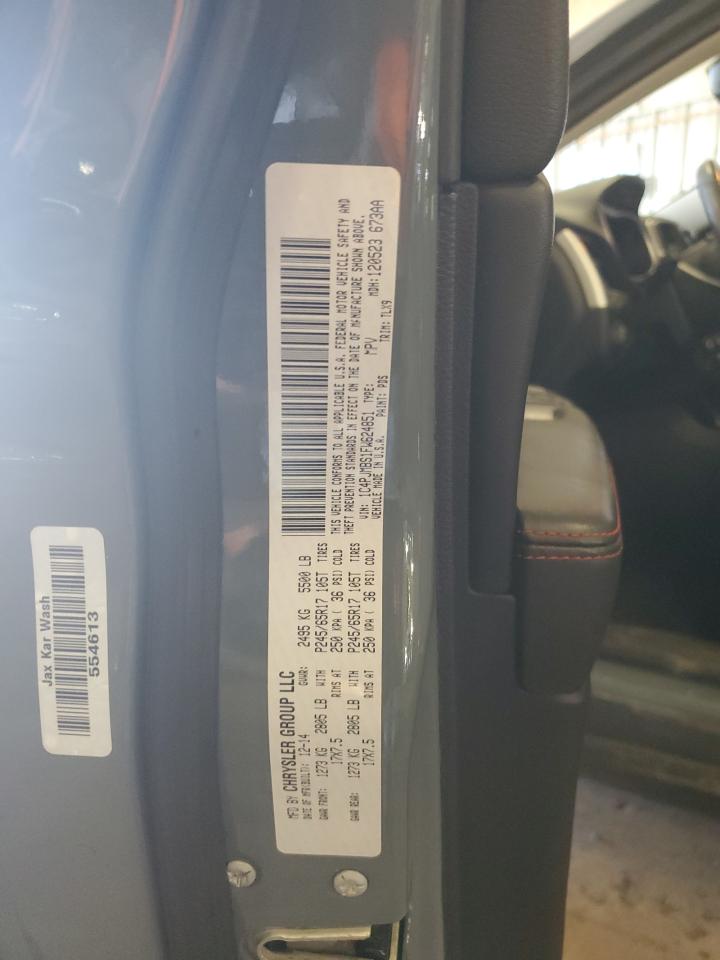 2015 Jeep Cherokee Trailhawk VIN: 1C4PJMBS1FW624851 Lot: 85872815