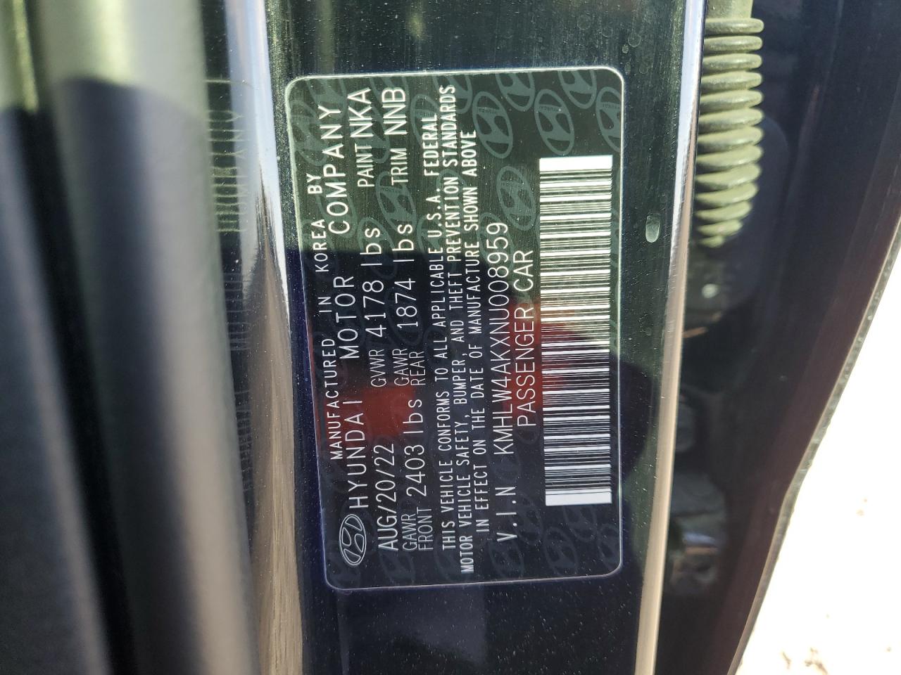 2022 Hyundai Elantra N VIN: KMHLW4AKXNU008959 Lot: 82348665