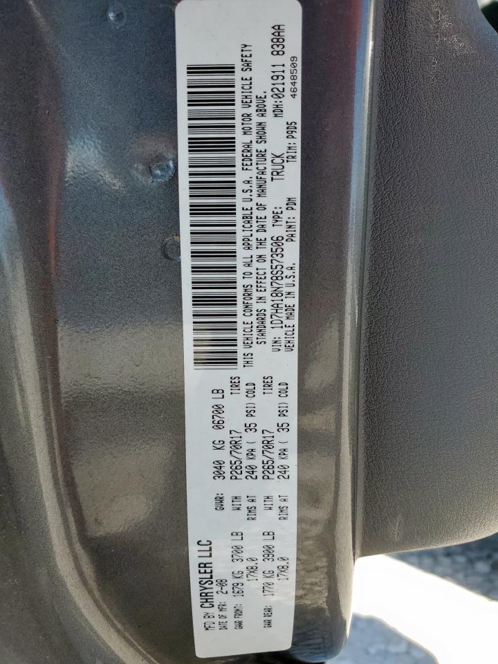 2008 Dodge Ram 1500 St VIN: 1D7HA18N78S573506 Lot: 85505265