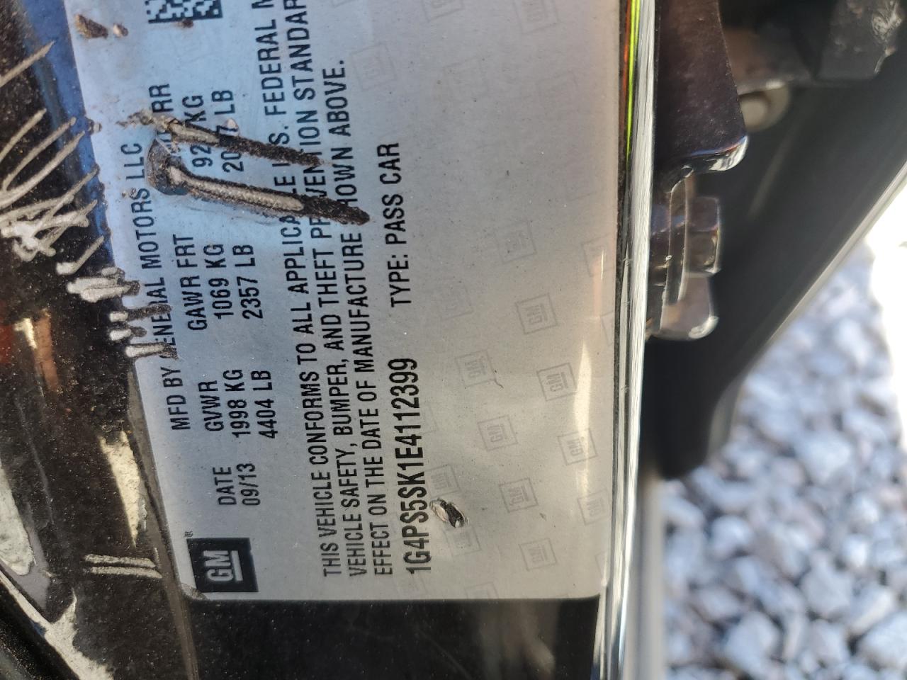 2014 Buick Verano VIN: 1G4PS5SK1E4112399 Lot: 87441165