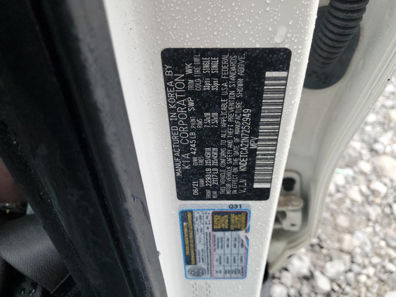 2022 Kia Seltos Sx VIN: KNDETCA21N7252949 Lot: 90593805