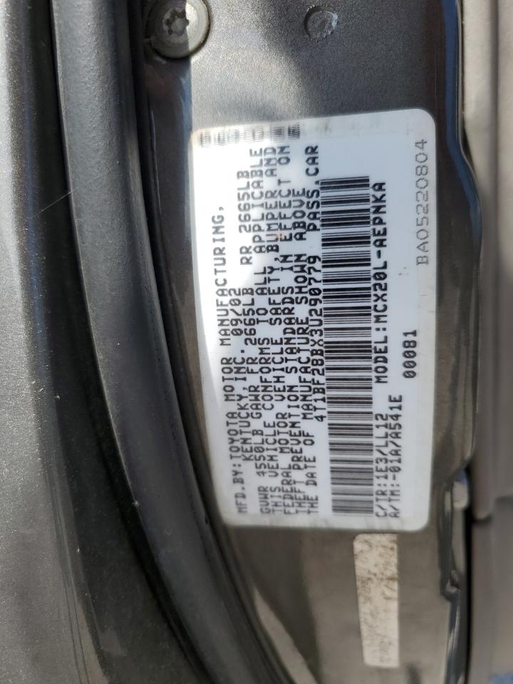 2003 Toyota Avalon Xl VIN: 4T1BF28BX3U290779 Lot: 86113925