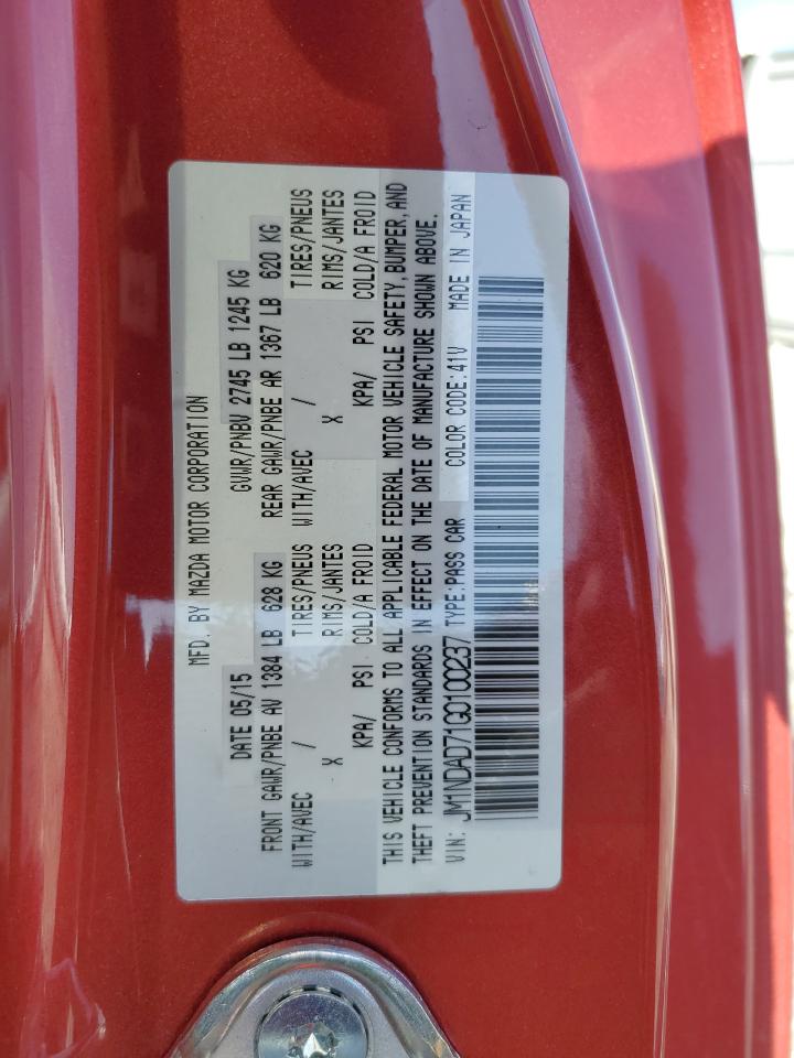 2016 Mazda Mx-5 Miata Grand Touring VIN: JM1NDAD71G0100237 Lot: 84656885