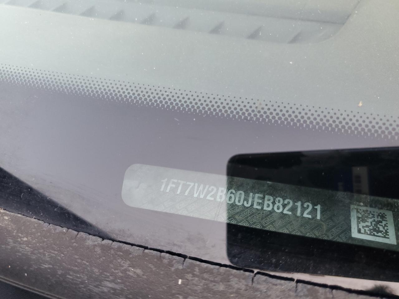 2018 Ford F250 Super Duty VIN: 1FT7W2B60JEB82121 Lot: 87080005