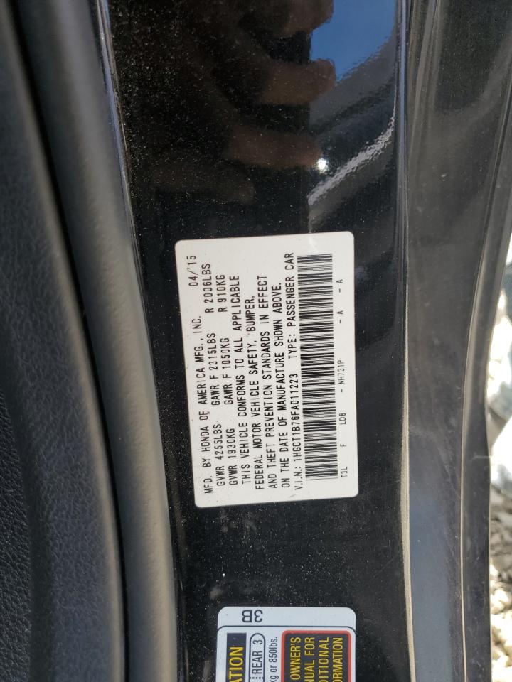 2015 Honda Accord Ex VIN: 1HGCT1B76FA011223 Lot: 84539485