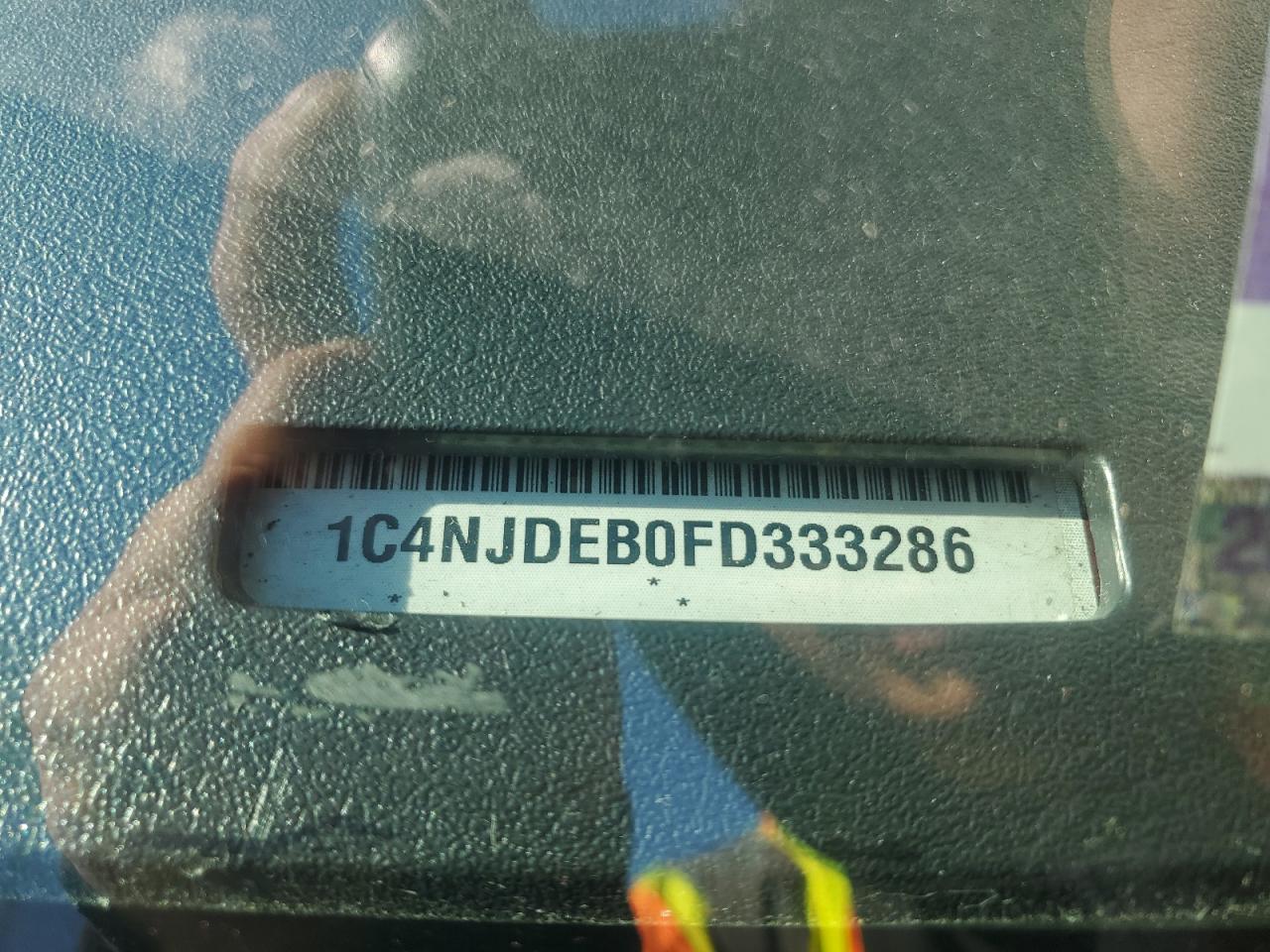 2015 Jeep Compass Latitude VIN: 1C4NJDEB0FD333286 Lot: 86853445