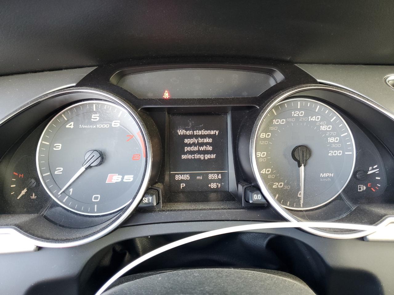 2012 Audi S5 Prestige VIN: WAUVVAFR7CA001788 Lot: 86533395