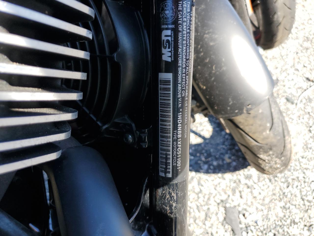 2015 Harley-Davidson Xg750 VIN: 1HD4NBB1XFC511001 Lot: 87388755