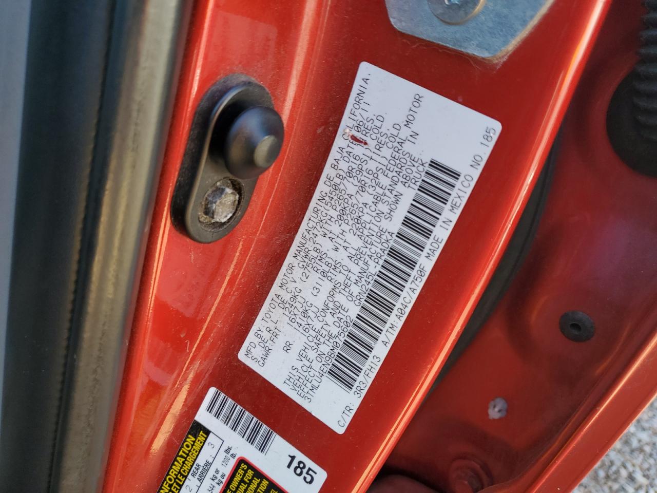 2011 Toyota Tacoma Double Cab VIN: 3TMLU4EN9BM075602 Lot: 87366065