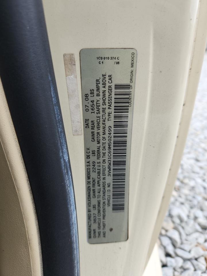 2009 Volkswagen New Beetle S VIN: 3VWRW31C69M502499 Lot: 85502285