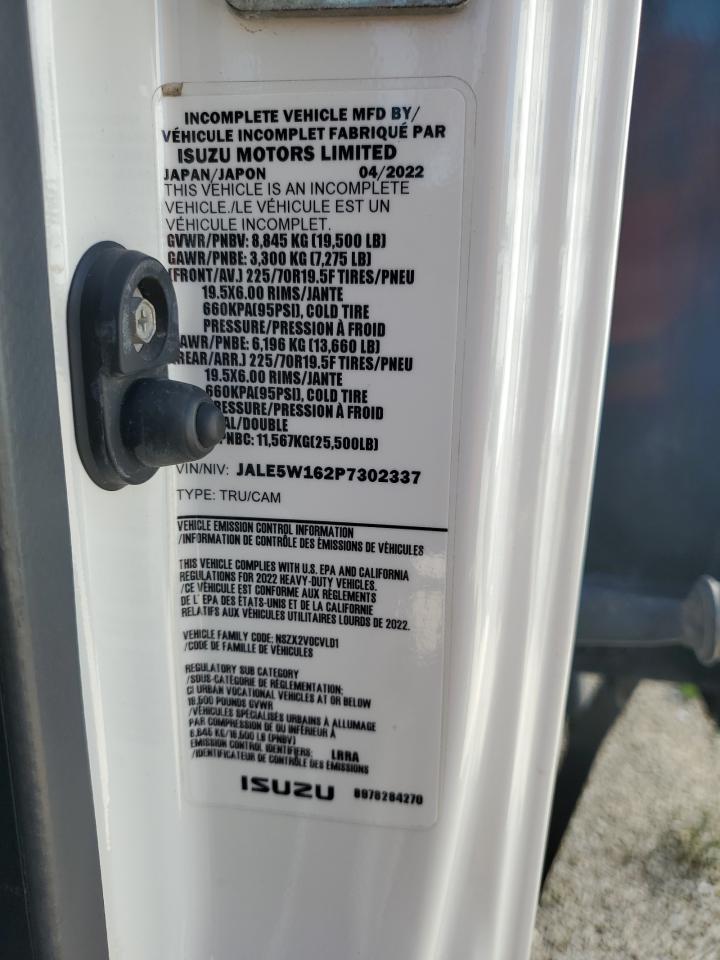 2023 Isuzu Nrr VIN: JALE5W162P7302337 Lot: 85081255