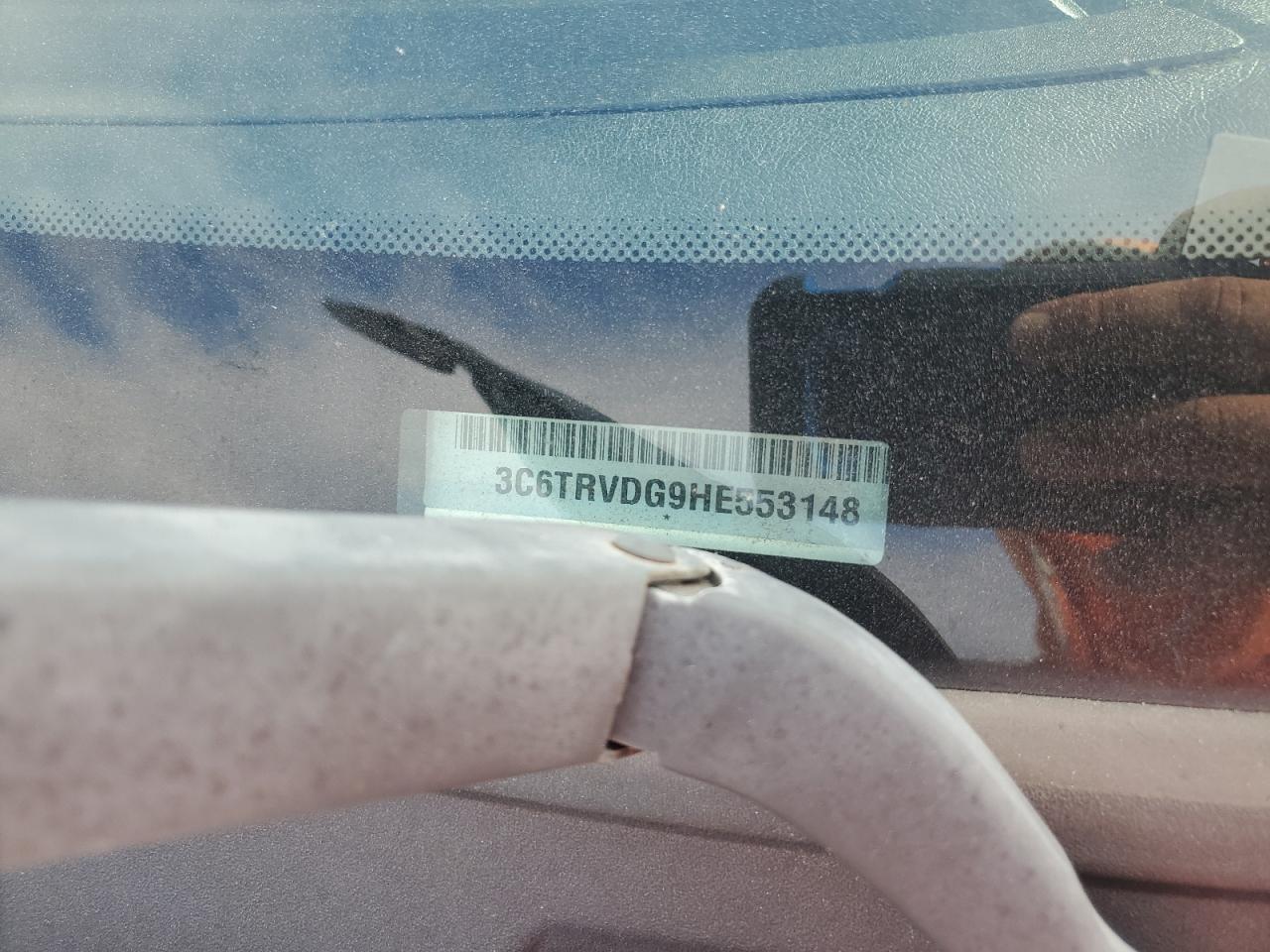 2017 Ram Promaster 2500 2500 High VIN: 3C6TRVDG9HE553148 Lot: 90281755