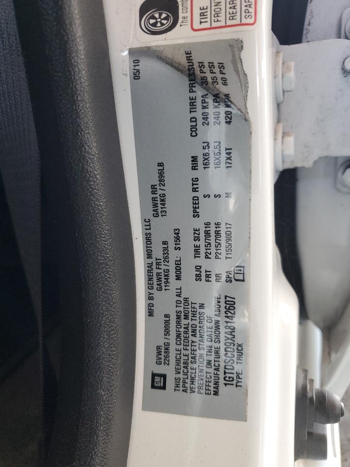 2010 GMC Canyon Sle VIN: 1GTDSCD9XA8142607 Lot: 81892835