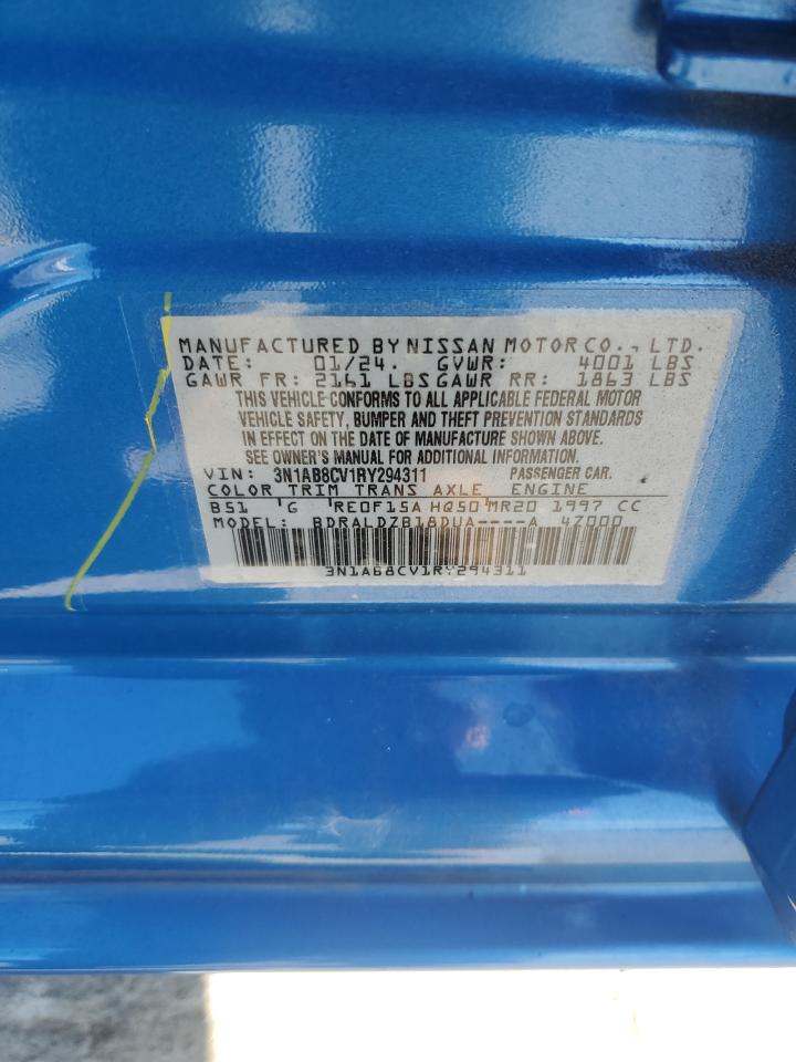 2024 Nissan Sentra Sv VIN: 3N1AB8CV1RY294311 Lot: 82412825