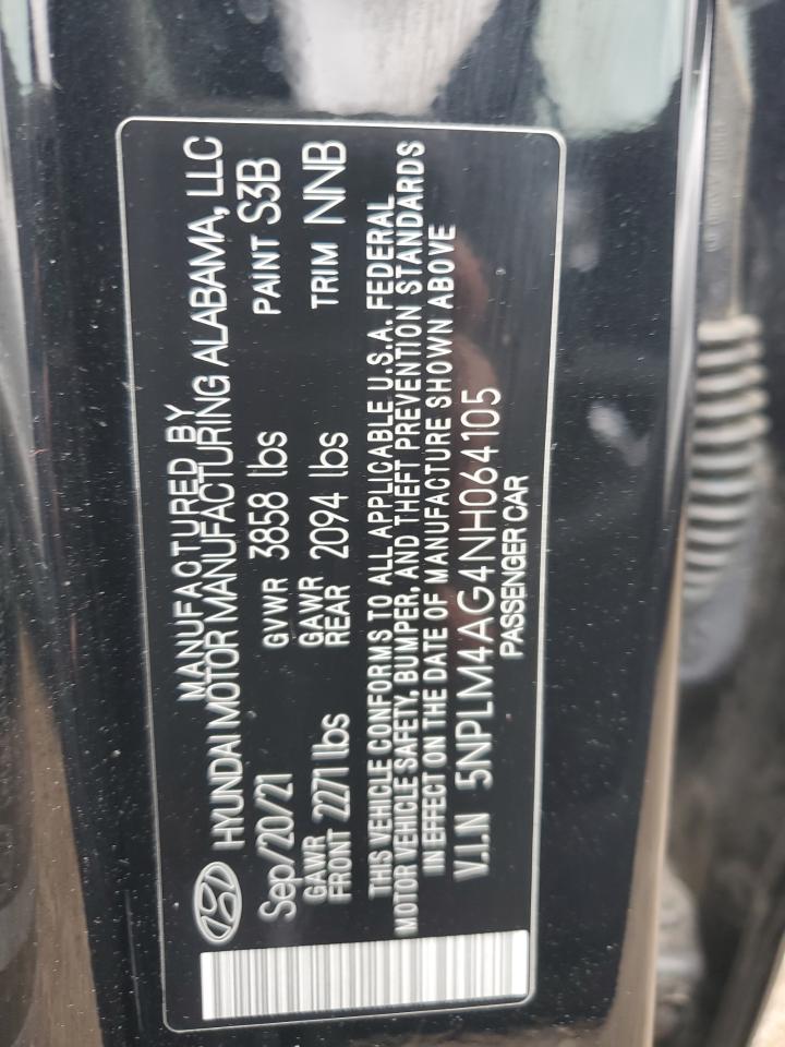 2022 Hyundai Elantra Sel VIN: 5NPLM4AG4NH064105 Lot: 86473635