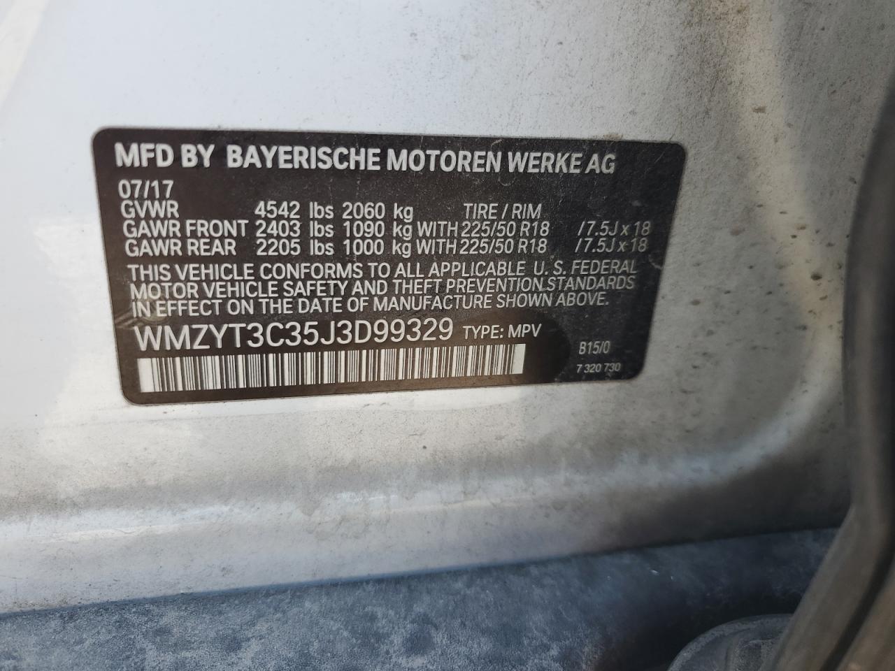 2018 Mini Cooper S Countryman VIN: WMZYT3C35J3D99329 Lot: 86631935