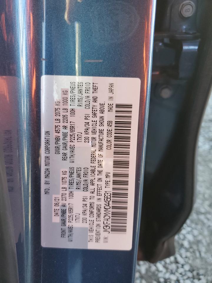 2021 Mazda Cx-5 Touring VIN: JM3KFACMXM0445631 Lot: 82556965