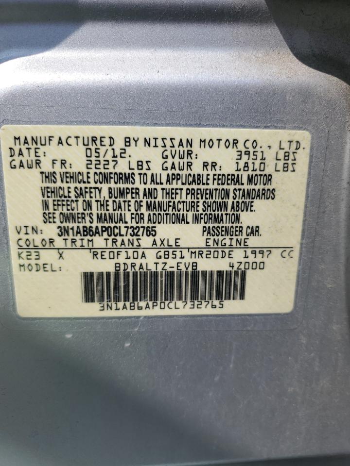 2012 Nissan Sentra 2.0 VIN: 3N1AB6AP0CL732765 Lot: 85316945